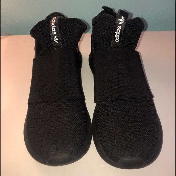 adidas black slip on shoes